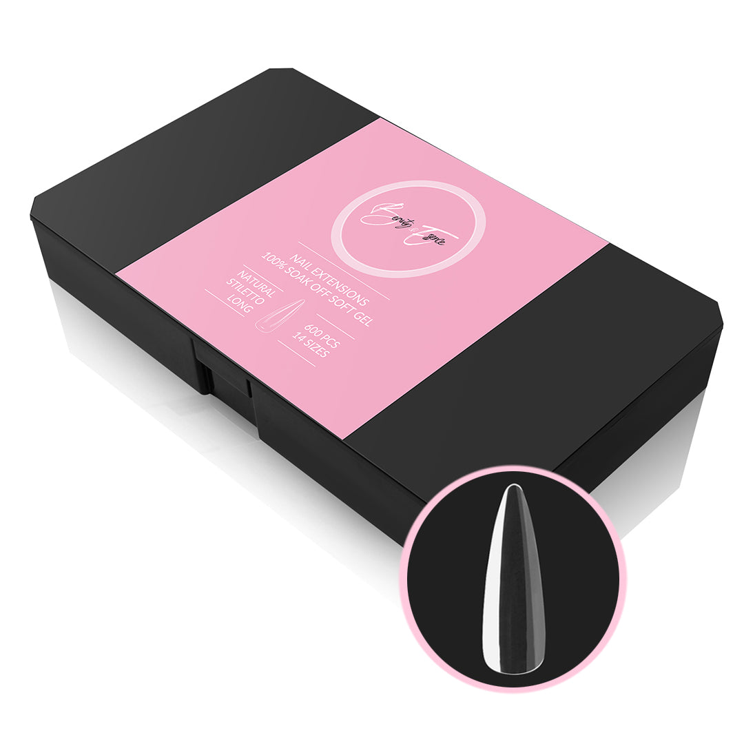 Natural Stiletto Soft Gel Tips