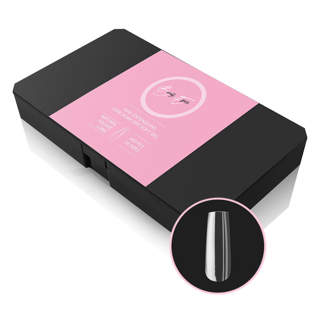 Natural Square Short Soft Gel Tips