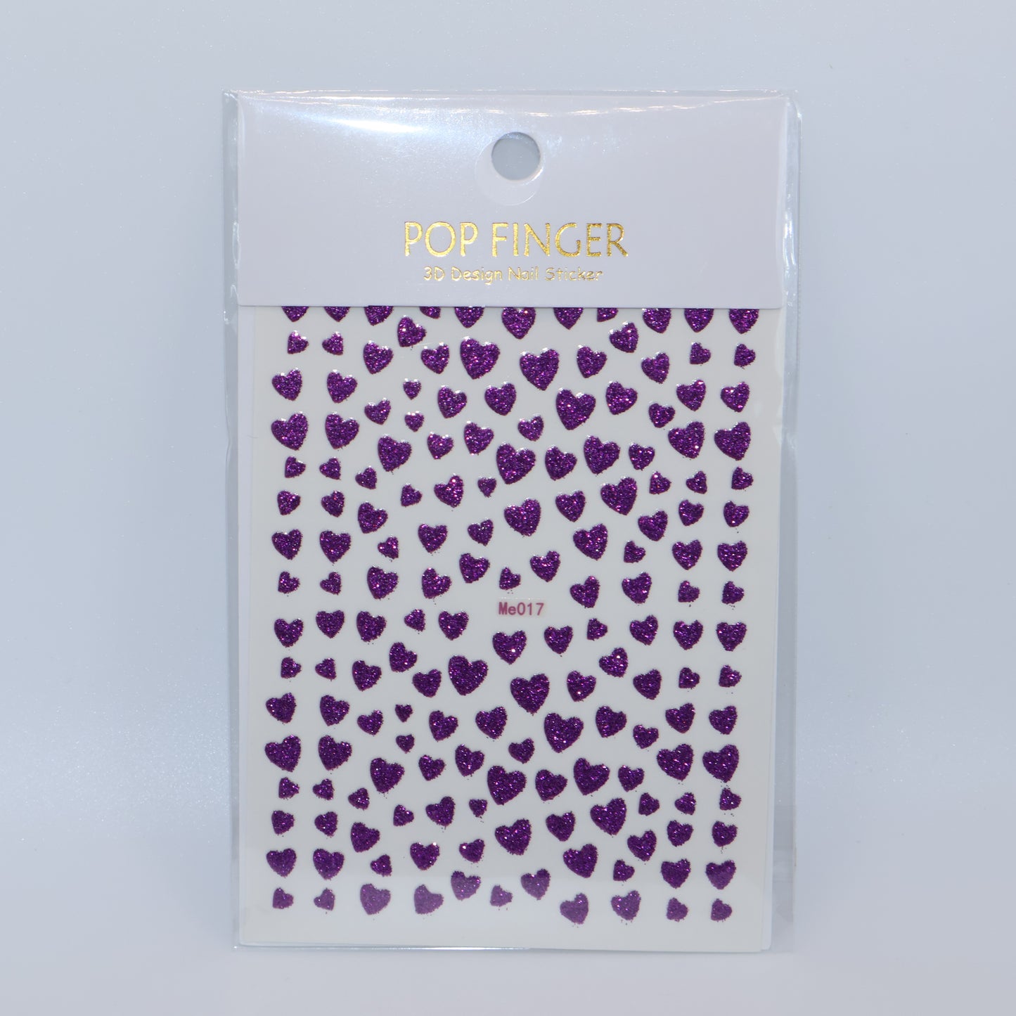 Purple Heart Glitter Stickers