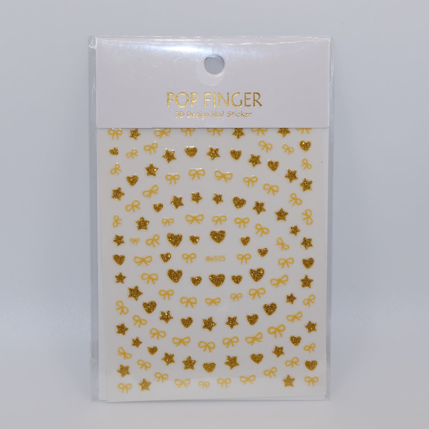 Yellow Star/Heart Glitter Stickers