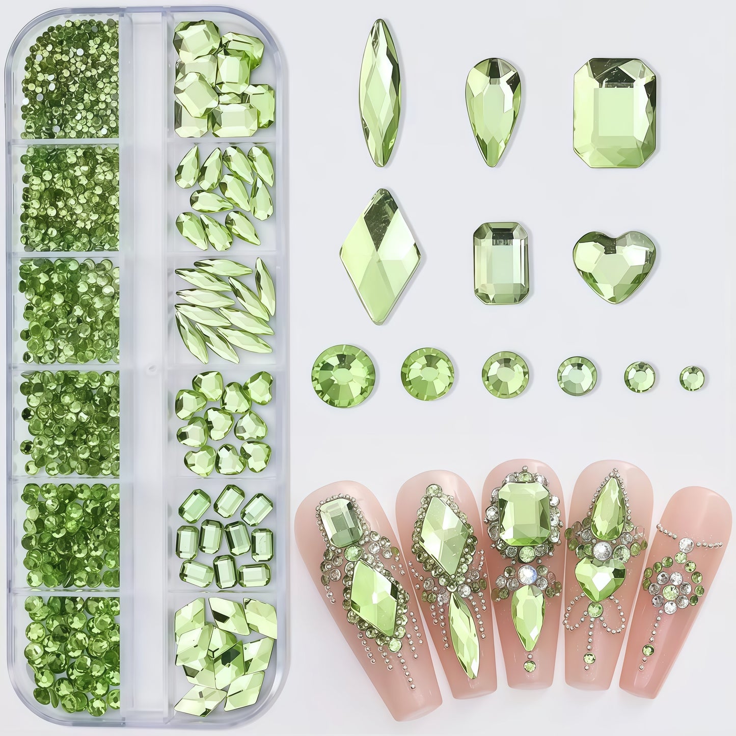 Green Rhinestones