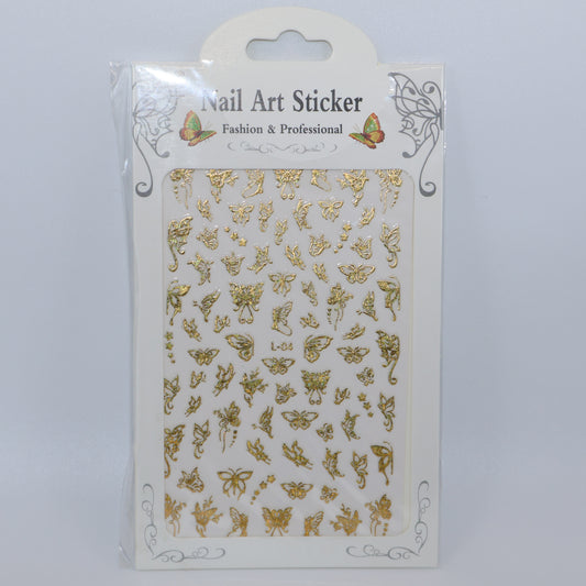 Mini Gold Butterly Stickers