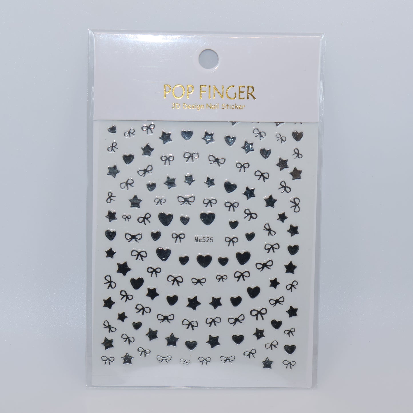 Silver Star/Heart Glitter Stickers