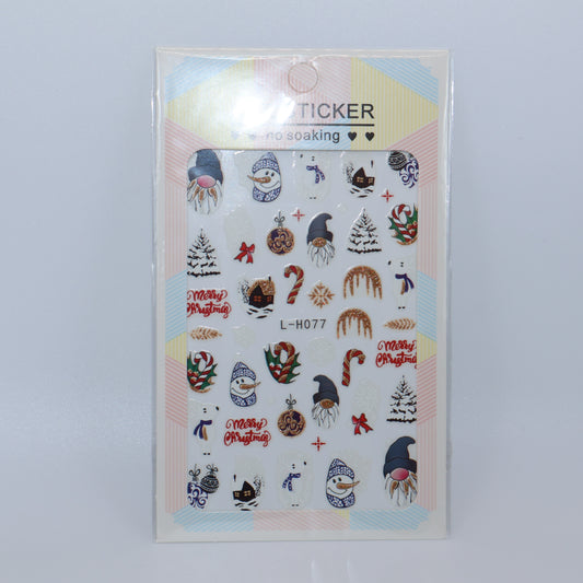 Pegatinas navideñas de trolls y nieve
