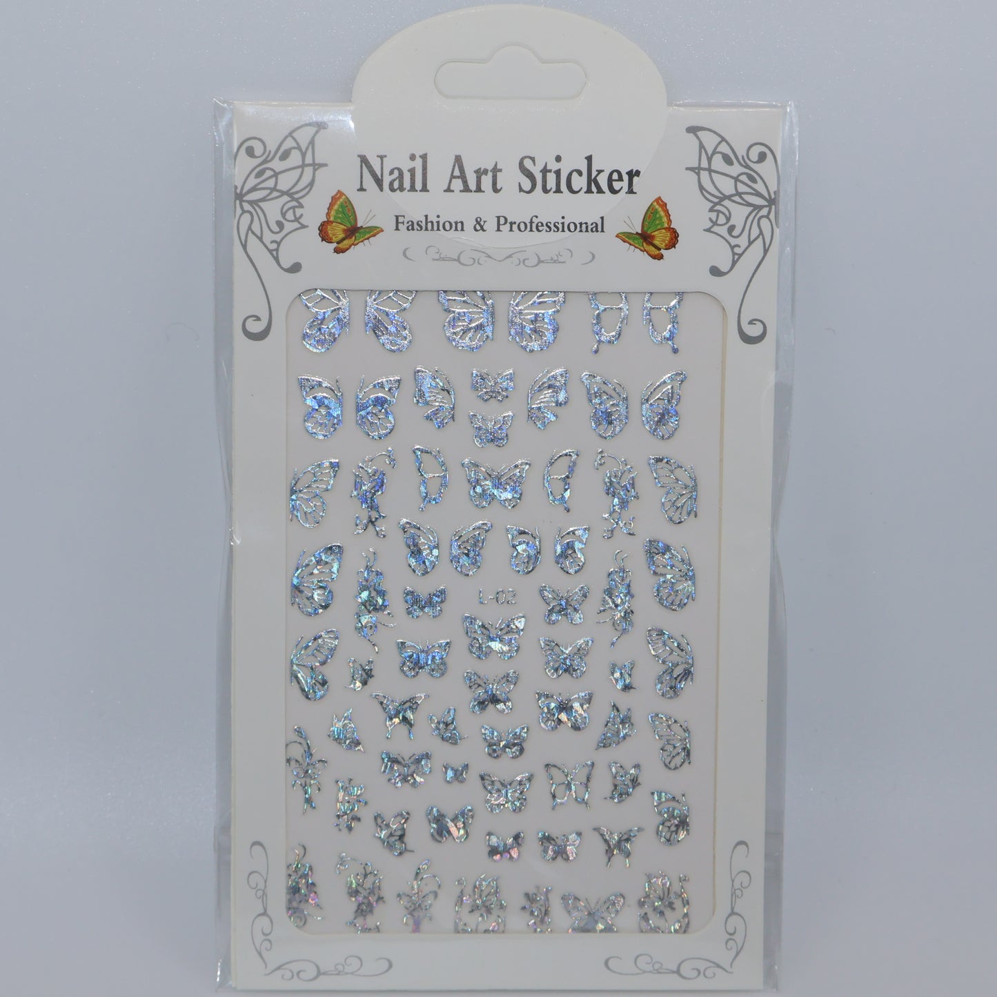 Silver Butterly Stickers
