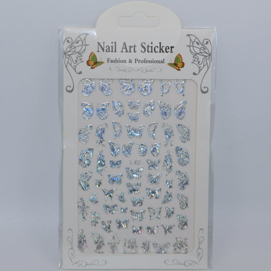 Silver Butterly Stickers