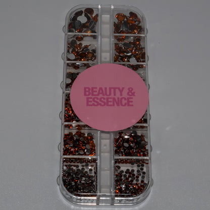 Diamantes de imitación marrones