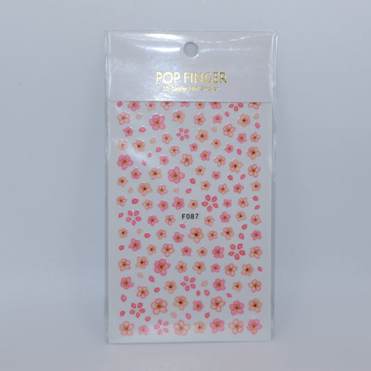 Pink Flower Stickers