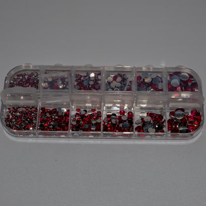 Diamantes de imitación de color rosa oscuro