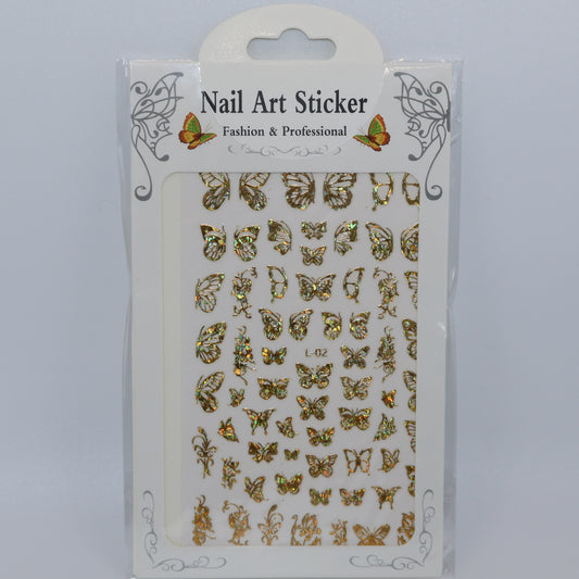 Gold Butterly Stickers
