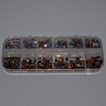 Diamantes de imitación marrones