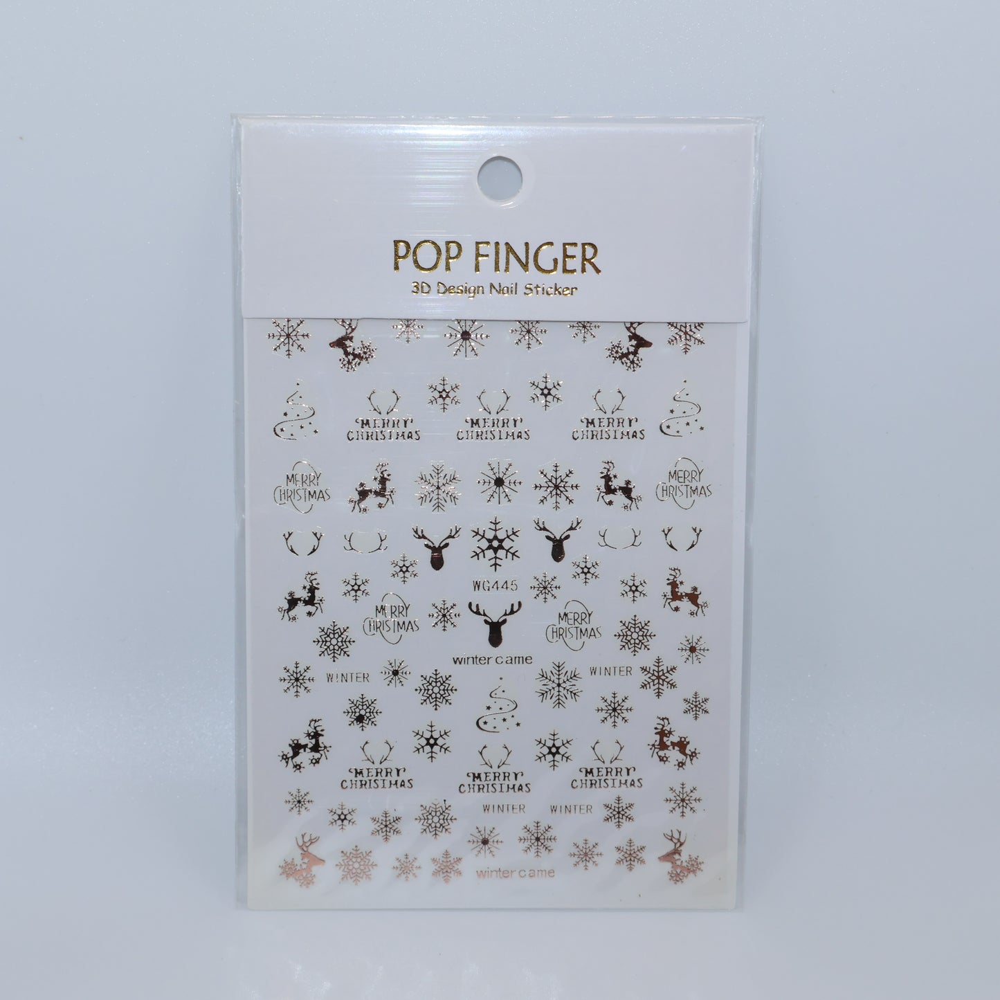 Pegatinas navideñas de oro rosa