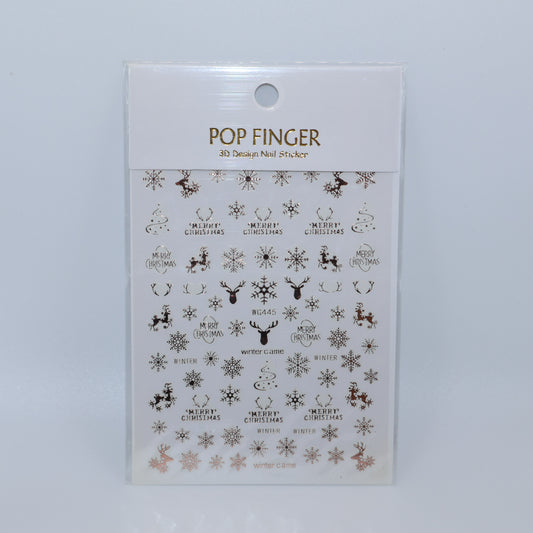 Rose Gold Christmas Stickers