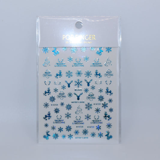Blue Christmas Stickers