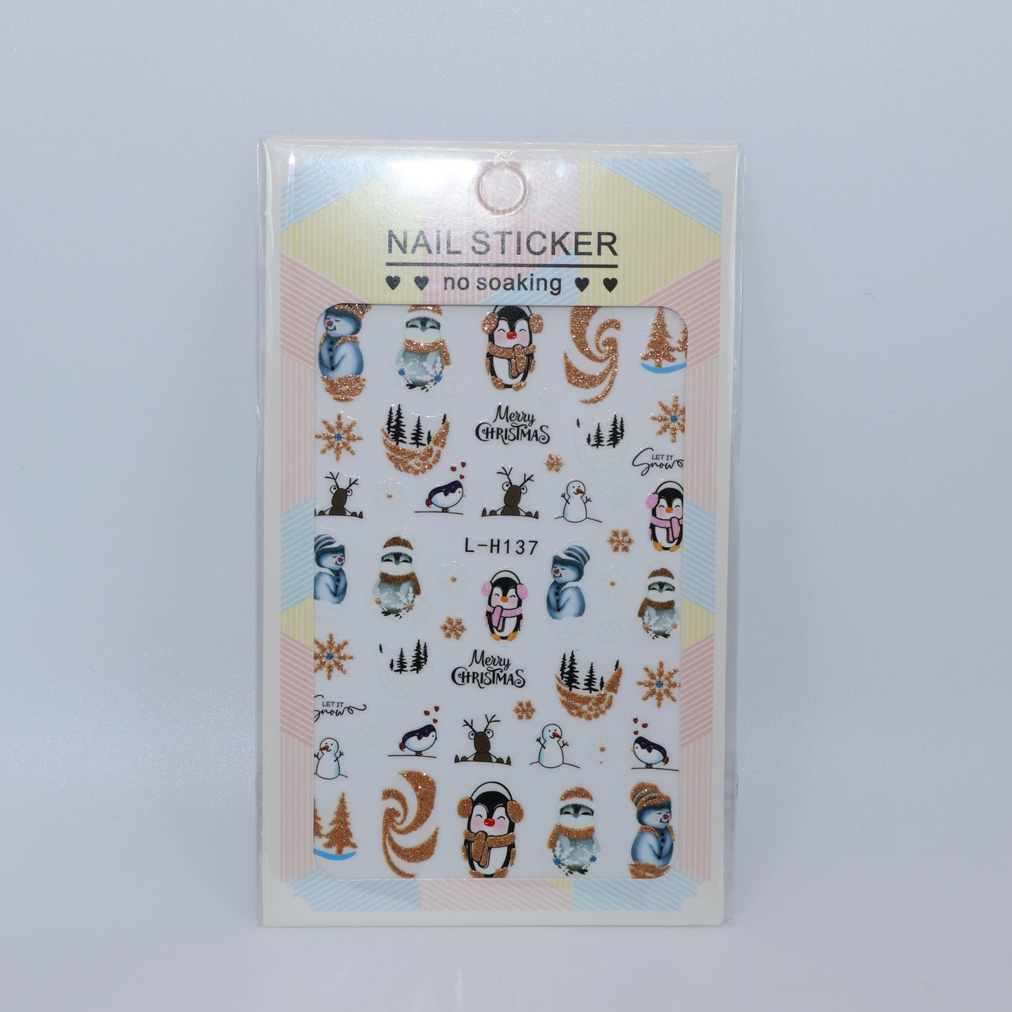 Pegatinas de pingüinos navideños