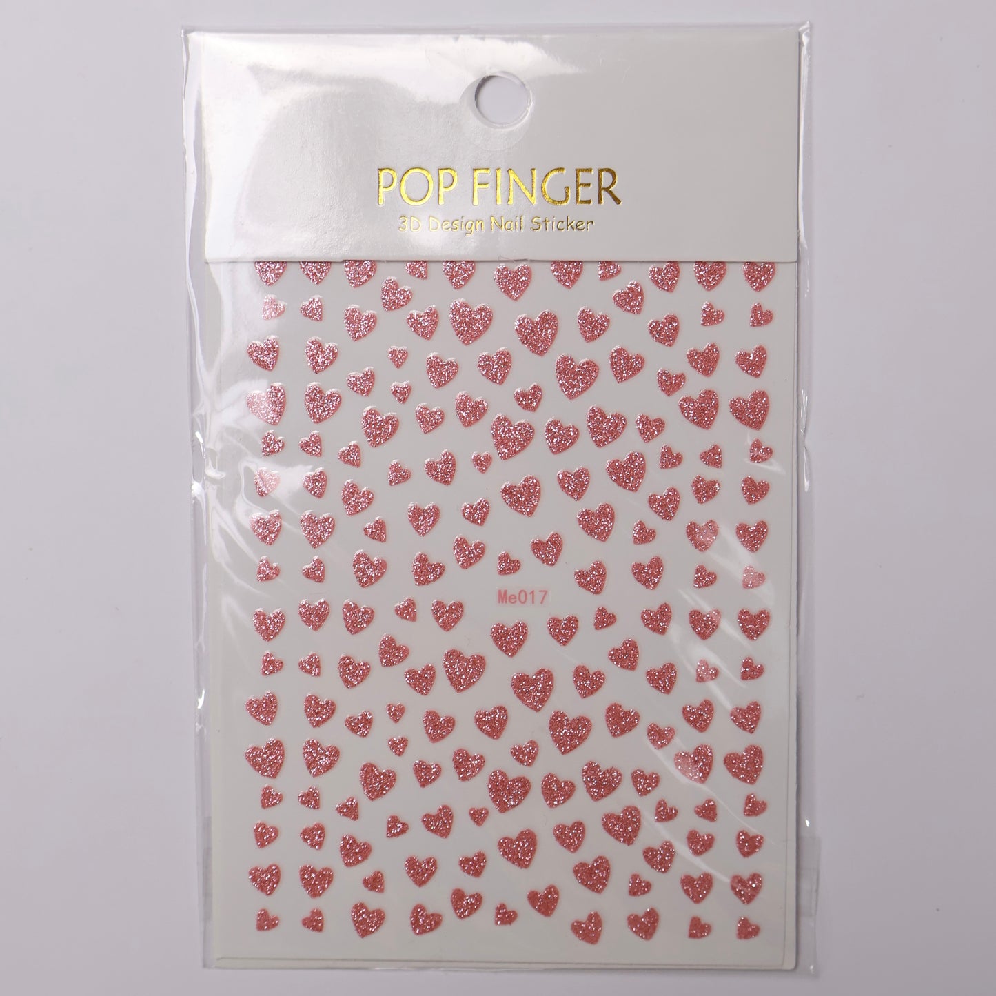 Peach Heart Glitter Stickers
