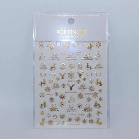 Pegatinas navideñas amarillas