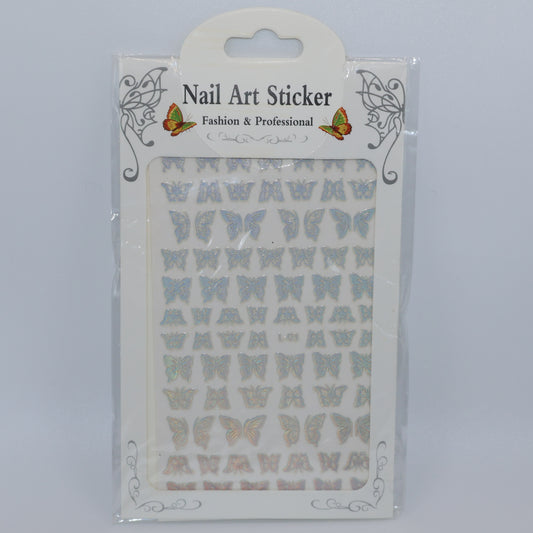 Small Silver Butterly Stickers