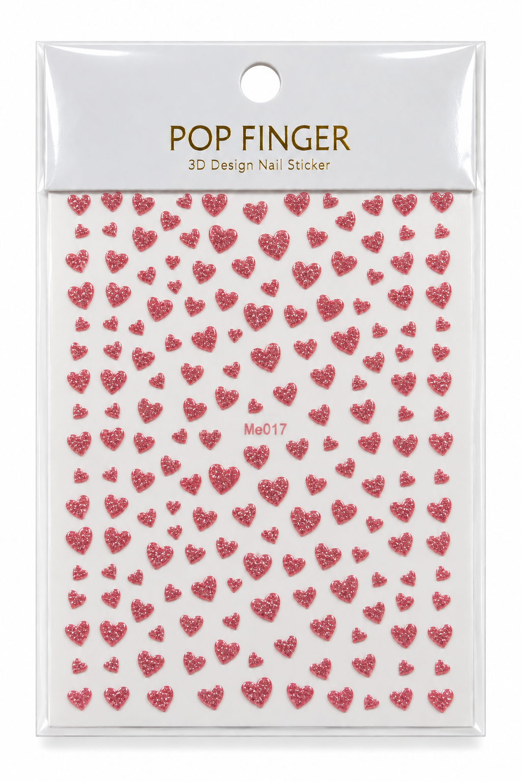 Peach Heart Glitter Stickers