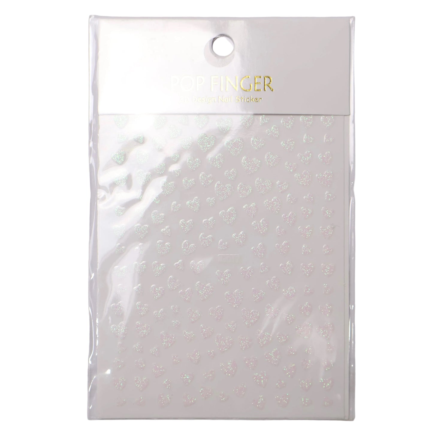 White Heart Glitter Stickers