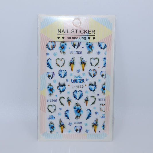 Pegatinas navideñas azules