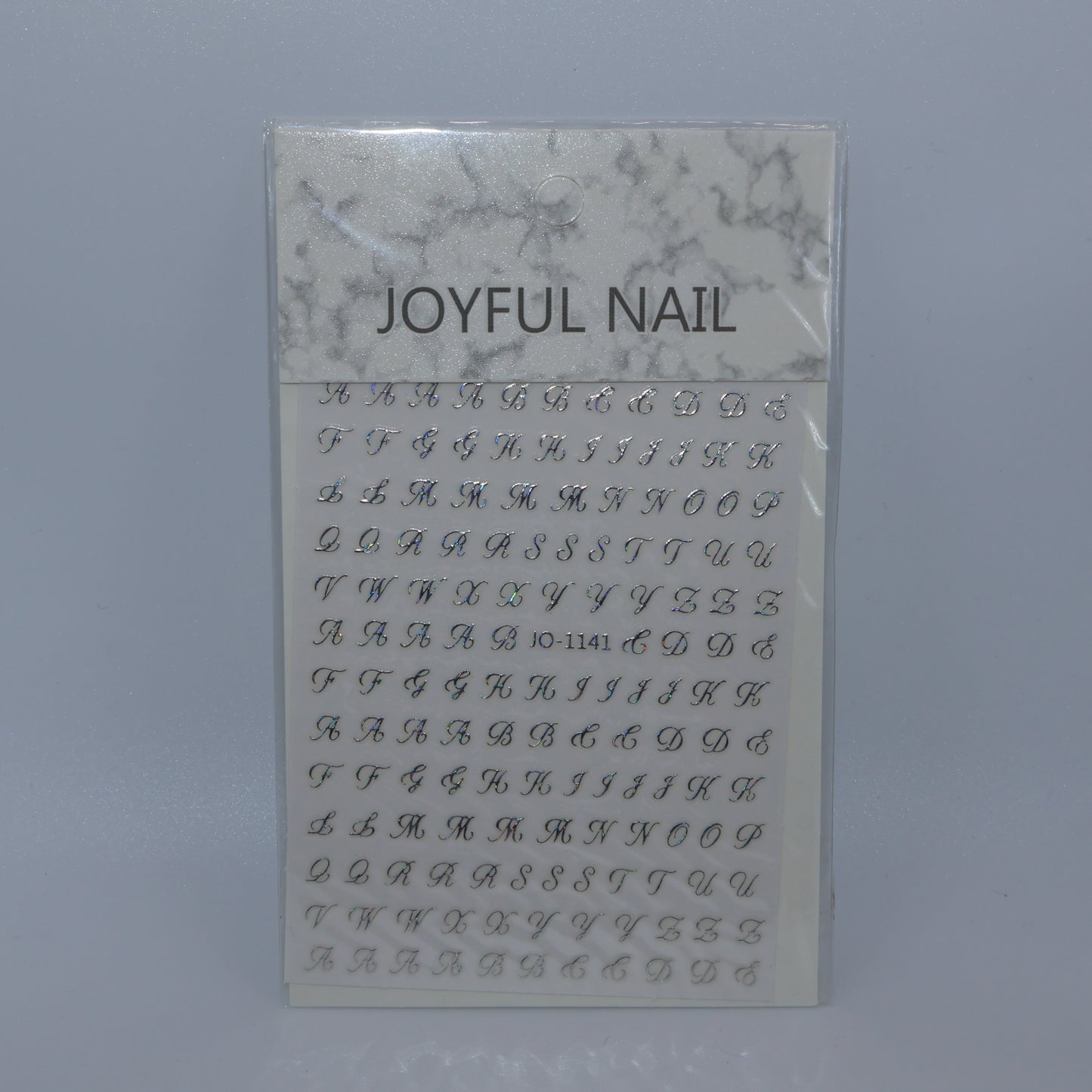 Silver Cursive Letter Stickers