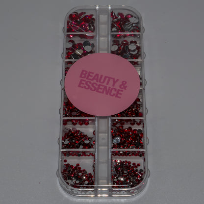 Diamantes de imitación de color rosa oscuro