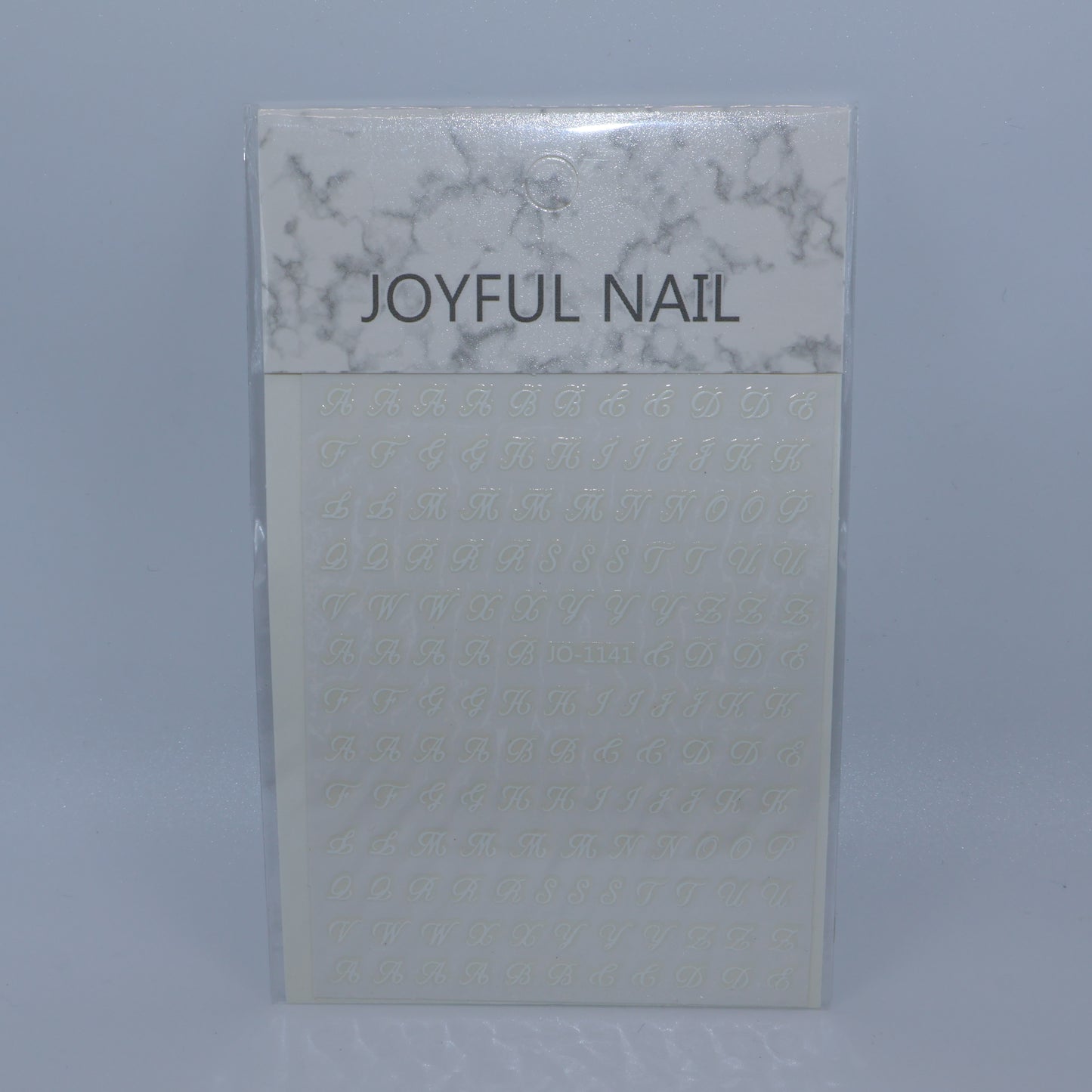 Pegatinas de letras cursivas blancas