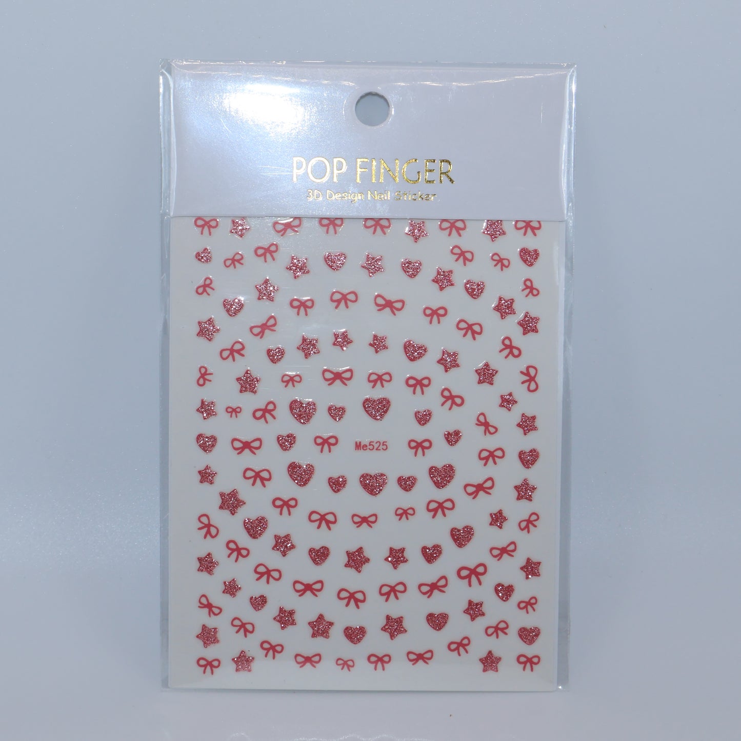 Pink Star/Heart Glitter Stickers