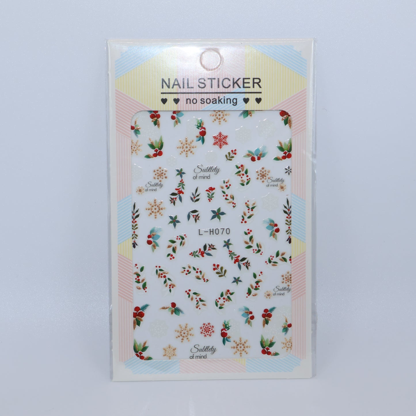 Pegatinas de plantas navideñas