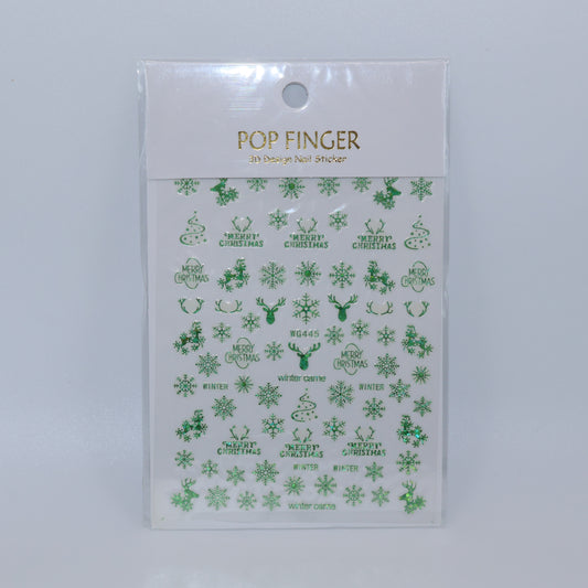 Green Christmas Stickers