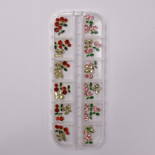 Red/Pink Cherry Rhinestones