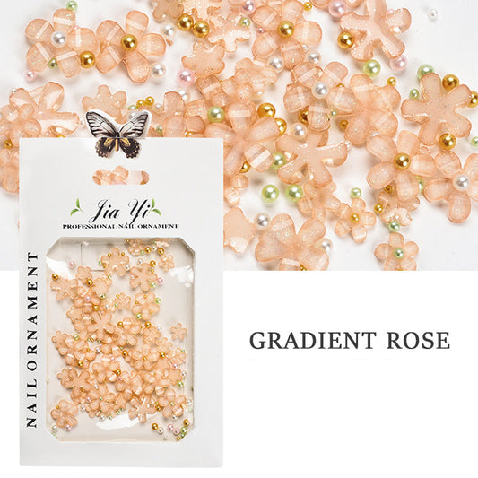 Peachy Flower Resin Charms