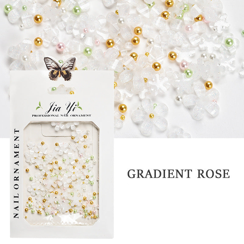 White Flower Resin Charms