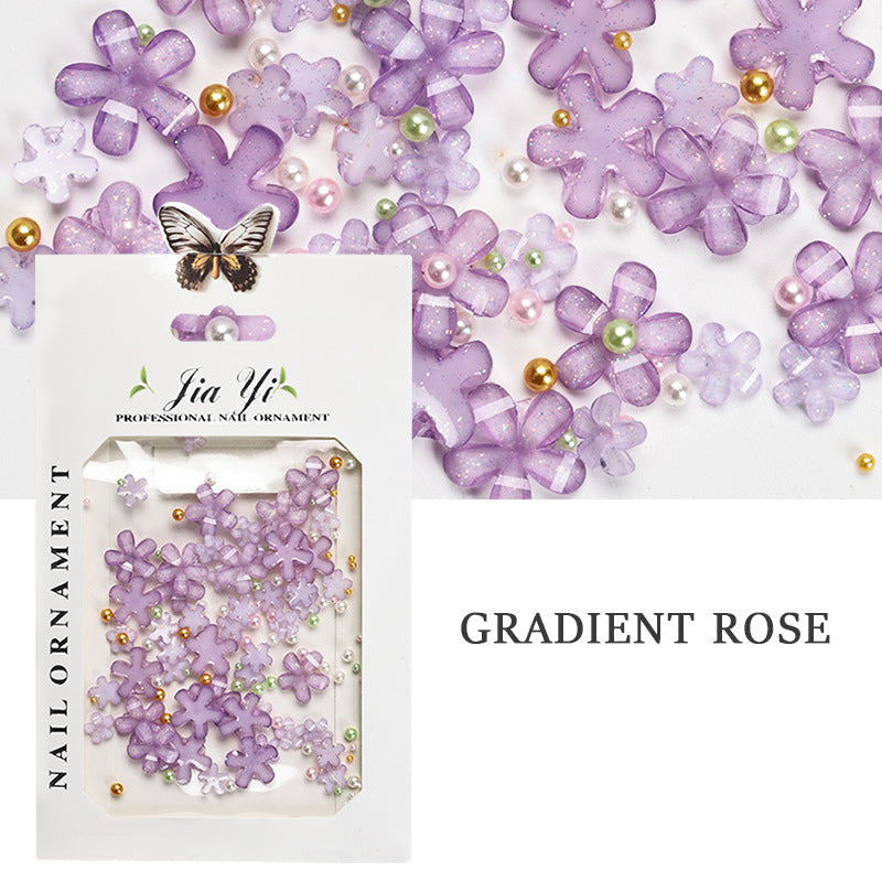 Purple Flower Resin Charms