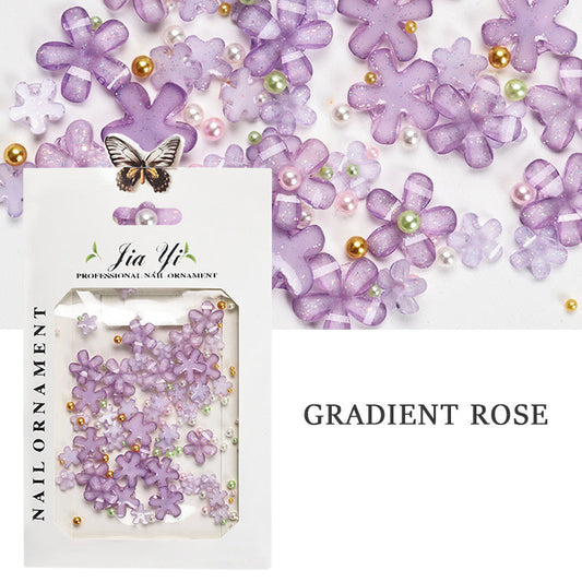 Purple Flower Resin Charms