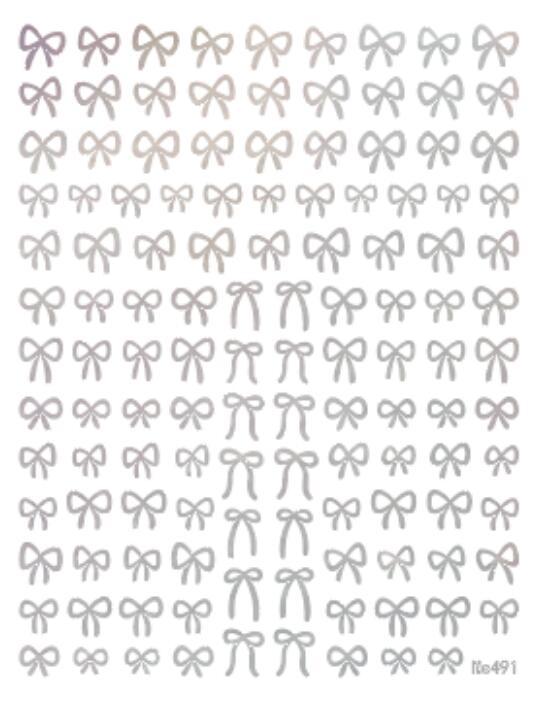 Silver Bow Stickers