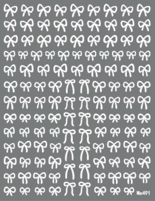 White Bow Stickers